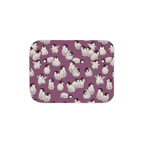 Penguin pattern Sherpa blanket