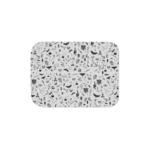 Witchy Sherpa Blanket in Black and Grey