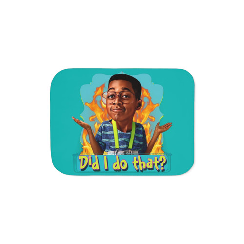 Retro Steve Urkel Sherpa Blanket - 1990s Pop Culture TV Comedy