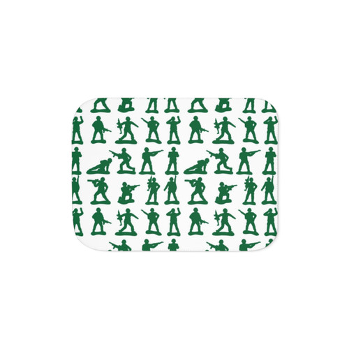 Army Silhouette Sherpa Blanket