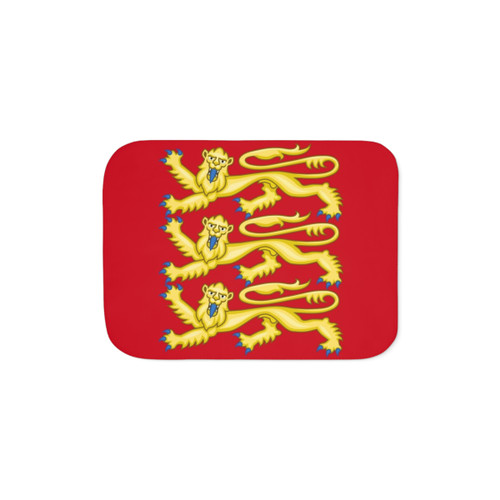 Plantagenet Arms of England Sherpa Blanket