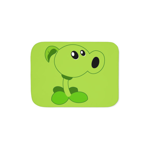 Peashooter Sherpa Blanket for Plants vs Zombies Fans