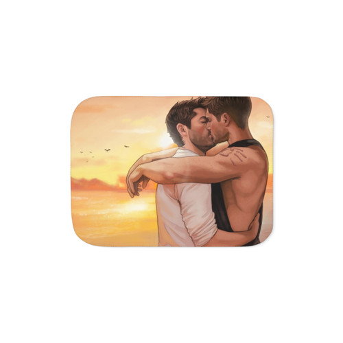 Supernatural Sherpa Blanket featuring Sunset Kiss 2021 Fanart