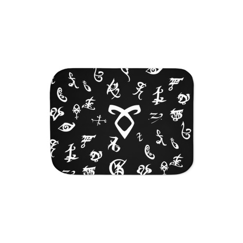 Runes Sherpa Blanket - Shadowhunter Fandom Blanket