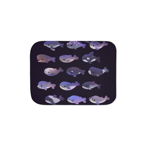 Cozy Whale Day Sherpa Blanket