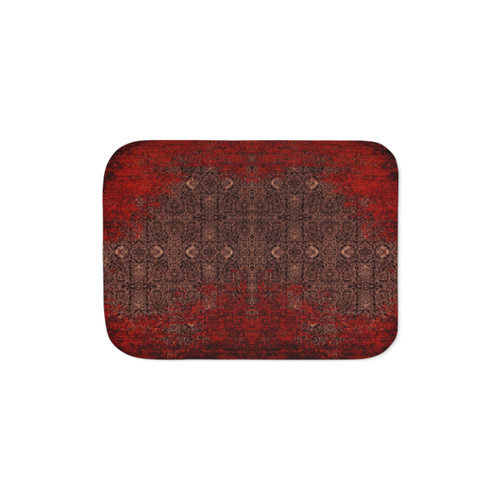 Red Vintage Moroccan Sherpa Blanket