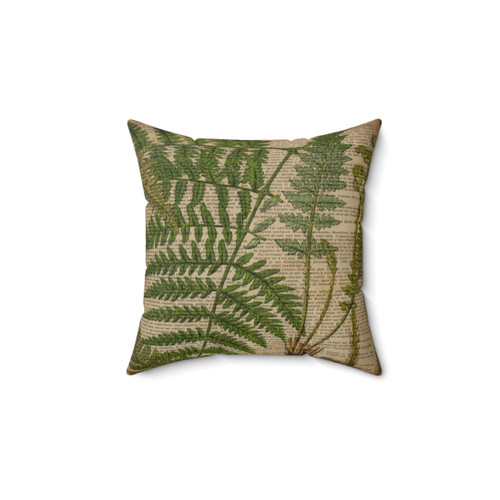 Vintage Botanical Fern Leaves Pillow