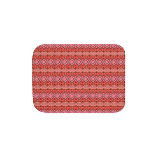 Boho Sherpa Blanket with Moroccan Inspired Artwork