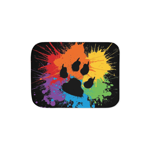 Paw Pride Sherpa Blanket with Cute Furry Animals