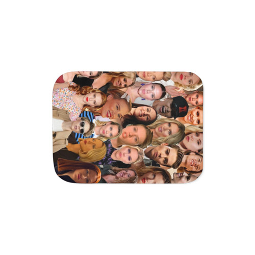 Scarlett Johansson Photo Collage Sherpa Blanket