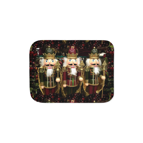 Christmas Nutcracker Trio Sherpa Blanket