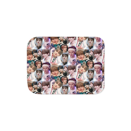Stray Kids Lee Know Collage Sherpa Blanket