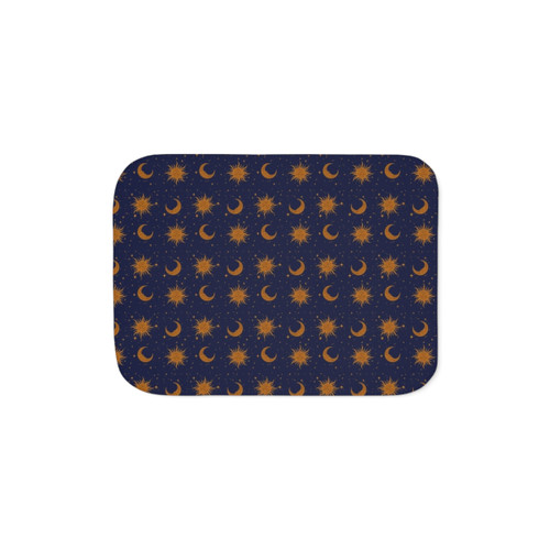 Celestial Sherpa Blanket - Cozy Throw Blanket with Celestial Pattern