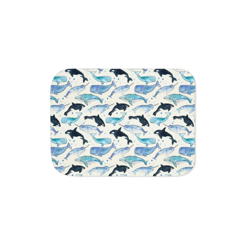 Whales, Orcas & Narwhals Sherpa Blanket