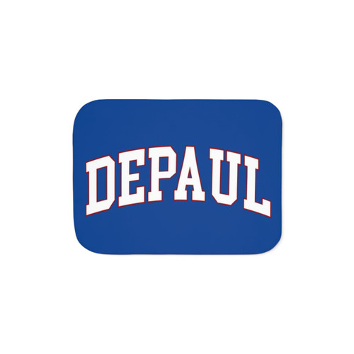 DePaul University Sherpa Blanket with Varsity Curved Logo