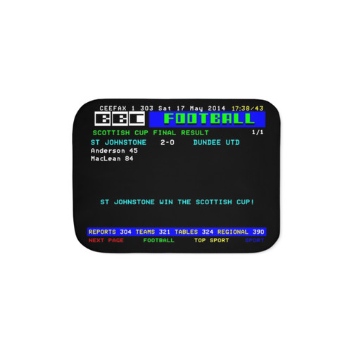 Retro St Johnstone 2014 Scottish Cup Sherpa Blanket