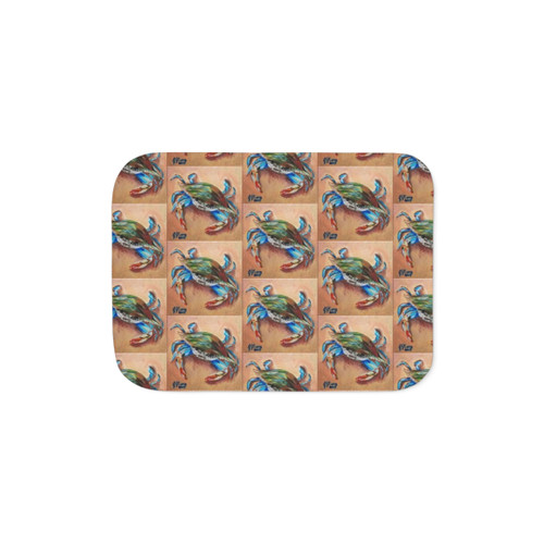 Soft Blue Crab Sherpa Blanket