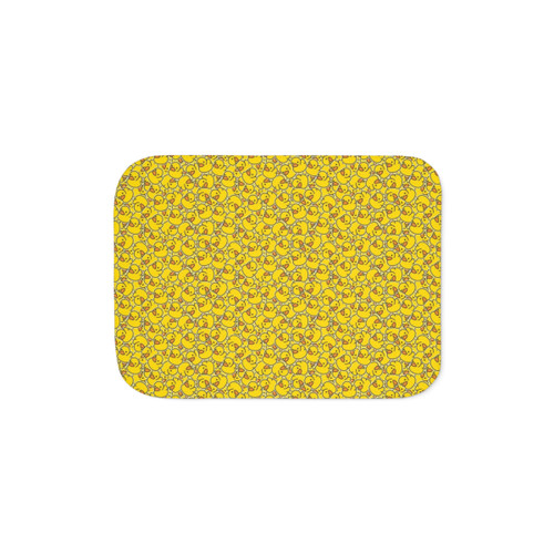 Classic yellow rubber duck sherpa blanket