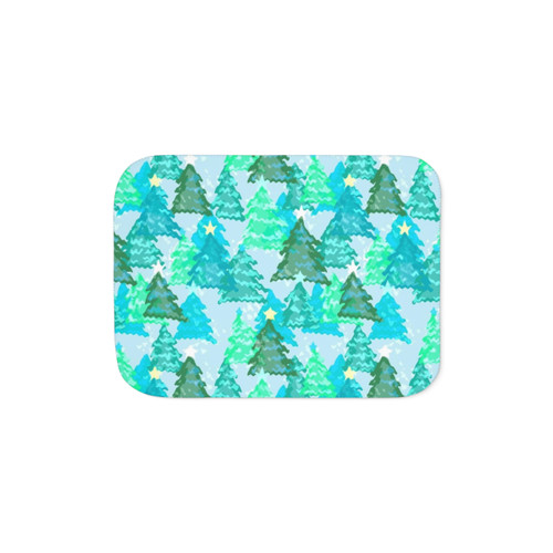 Wintergreen Christmas Trees Sherpa Blanket