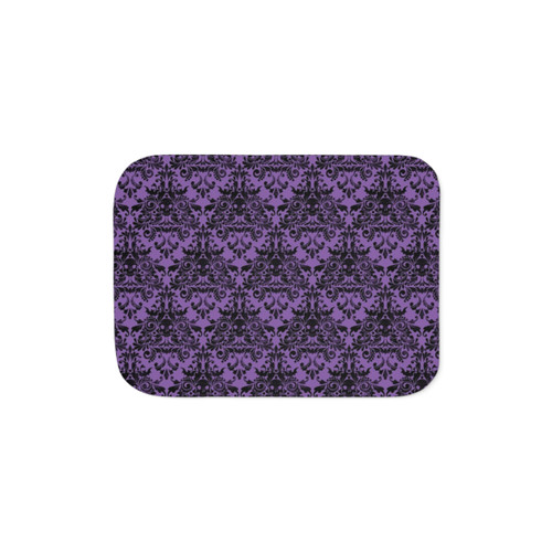 Skull Damask Pattern Sherpa Blanket