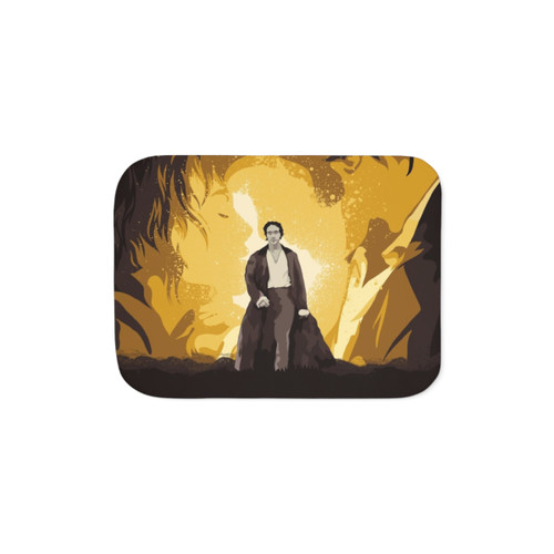 Cozy Sherpa Blanket with Mr. Darcy Inspired Design