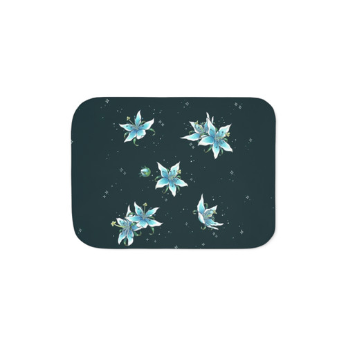 Silent Princess Floral Pattern Sherpa Blanket