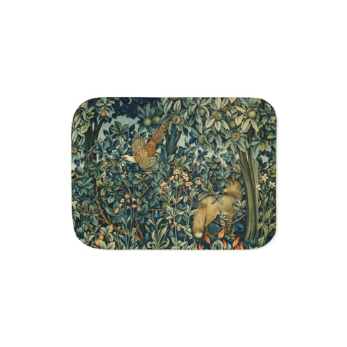 Greenery Forest Animals Sherpa Blanket