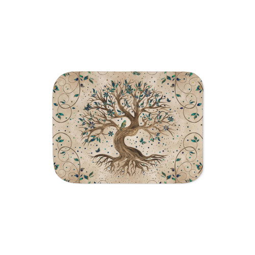 Yggdrasil Tree of Life Sherpa Blanket