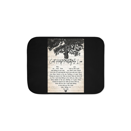 Elvis Presley Sherpa Blanket with Can't Help Falling In Love Lyrics