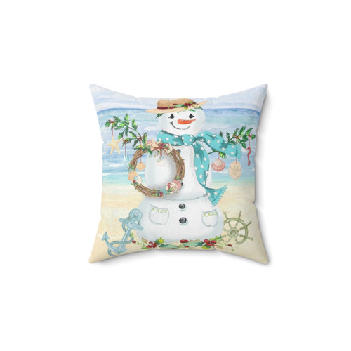 Coastal Christmas Decorative Throw Pillow