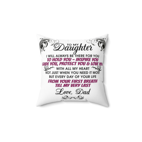 Personalized To My Daughter Pillow - Heartfelt Gift from Dad