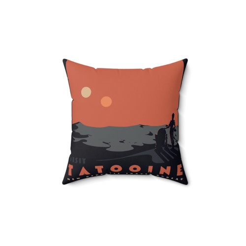 Retro Star Wars Tatooine Landscape Pillow
