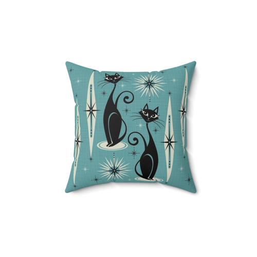 Mid Century Atomic Cats Large Scale Pillow