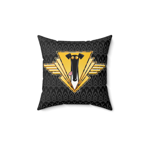 Greyhound Decorative Pillow by Derp Deco