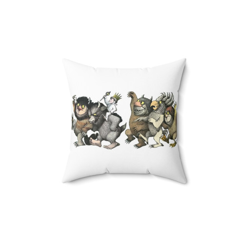 Wild Things Graphic Pillow featuring a whimsical monster design