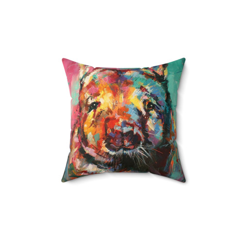 Colorful Wombat Pillow - Vibrant Australian Animal Design