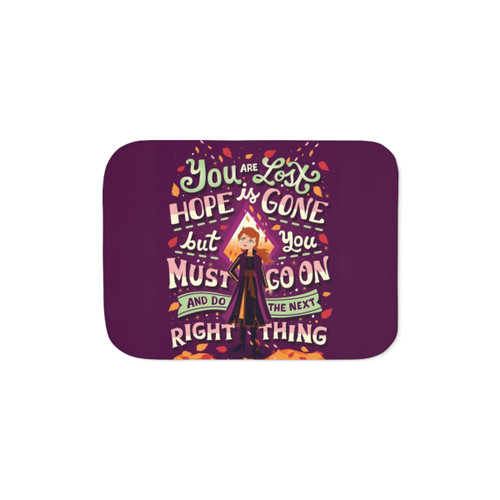 Soft and Warm Sherpa Blanket with Unique Typographic Design