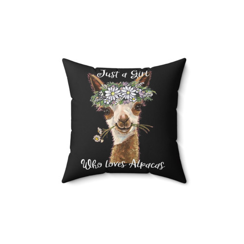 Alpaca Lover Pillow featuring a cute alpaca design