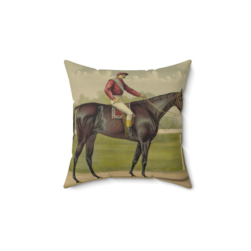 Vintage Horse Racing Pillow - Grand Racer Kingston