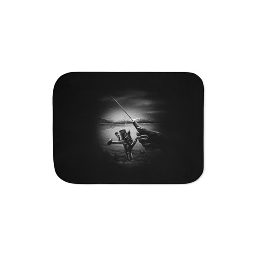 Fishing Time Sherpa Blanket