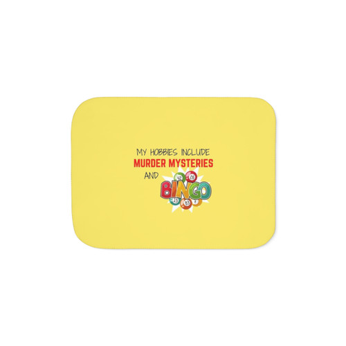 Sherpa blanket for bingo and murder mystery lovers