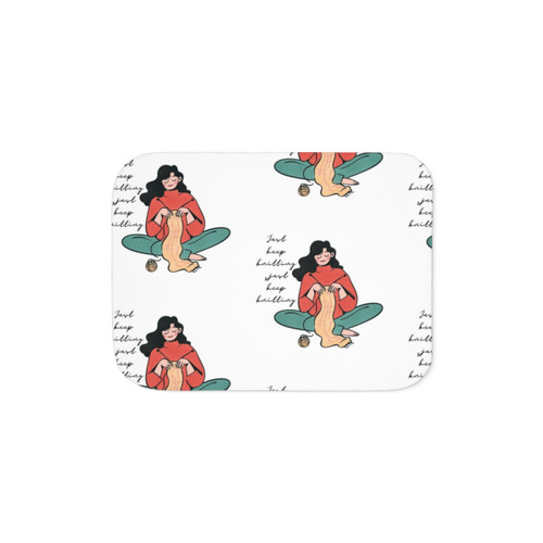 Cozy Sherpa blanket for knitting and crocheting hobbyists