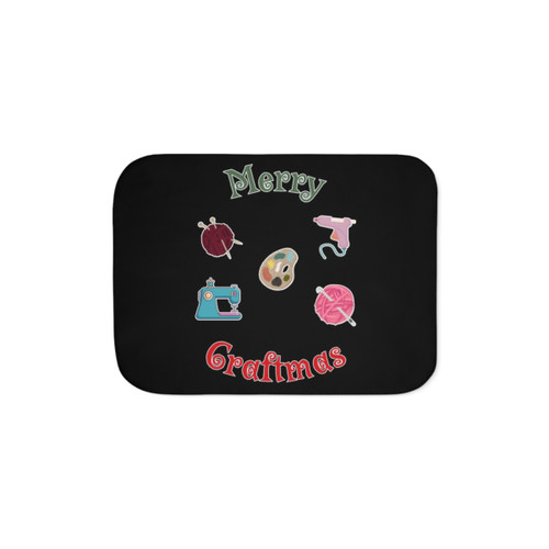 Cozy Sherpa blanket for crafting and DIY projects