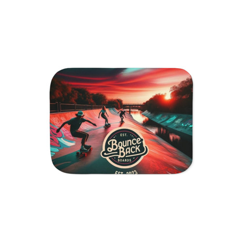 Skateboarding Sherpa Blanket