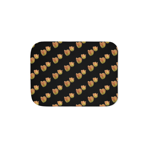 Twolips Sherpa Blanket with Colorful Tulip Pattern