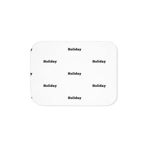 Holiday Sherpa Blanket with Sticker Design