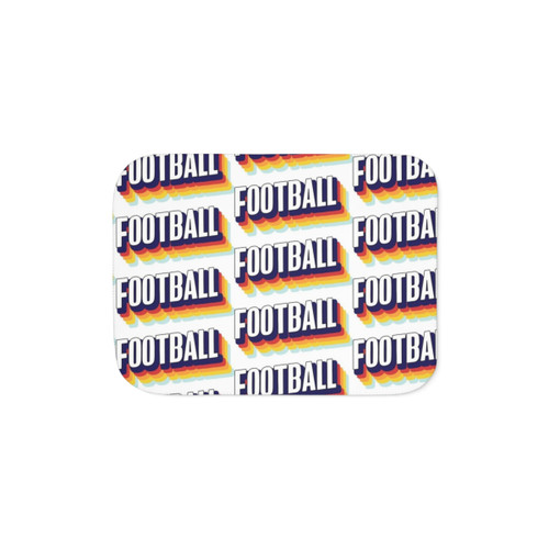Cozy football-themed Sherpa fleece blanket