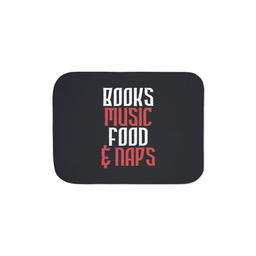 Soft and Cozy Sherpa Blanket for Book Lovers and Foodies