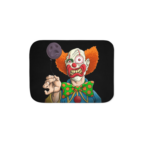 Evil Clown Sherpa Blanket
