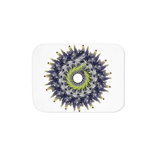 Stylish Sherpa Blanket with Vibrant Designer's Pattern